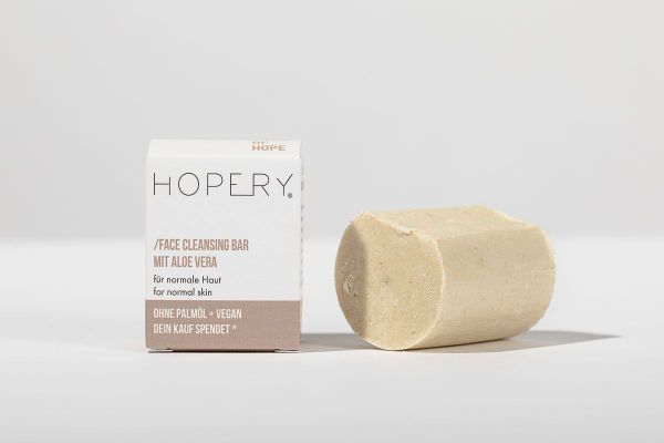 Hopery Feste Gesichtsreinigung mit Aloe Vera