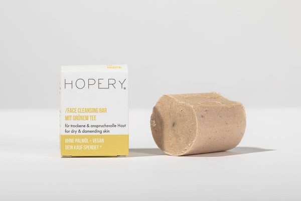 Hopery Feste Gesichtsreinigung mit grünem Tee